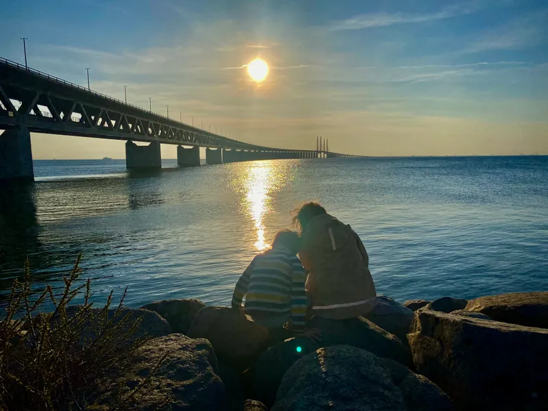 The Øresund Bridge connecting Denmark and Sweden